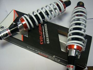 Picture of ABSORBER REAR 33CM ASTREA GLX WHITE-ORANGE SET SHARK