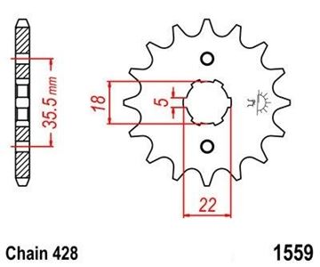 Picture of SPROCKET FRONT 1559 14 PREMIOUM