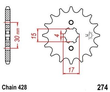 Picture of SPROCKET FRONT 14T ASTREA PREMIOUM