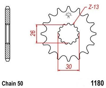 Picture of SPROCKET FRONT 1180 18 PREMIOUM
