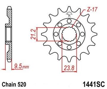 Picture of SPROCKET FRONT 1441 13 PREMIOUM