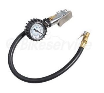 Picture of 2 FUNCTIONAL TIRE INFLATOR DIAL GAUGE BS32100 BIKESERVICE