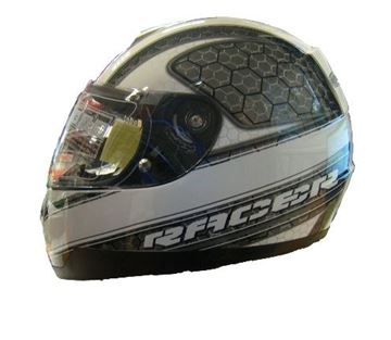 Picture of HELMET DP802 FULLFACE S WHITE GREY RACER WINGER