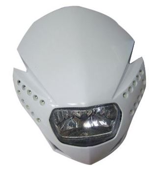 Εικόνα της ΜΑΣΚΑ ΦΑΝΟΥ ENDURO YP-00-08 ΑΣΠΡΗ ΜΕ LED DOD ROC