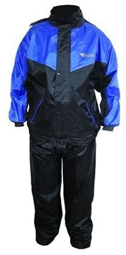 Picture of RAIN SUIT WATERPROOF SET BLUE BLACK L ROC