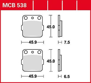 Picture of DISK PAD MCB538 TRW LUCAS F84