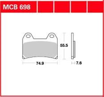 Picture of DISK PAD MCB698 TRW LUCAS F244