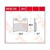 Picture of DISK PAD MCB725 TRW LUCAS F348