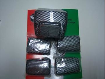 Picture of TAIL LIGHT LENS GLX50 SET FRONT REAR SET CARBON TAIW