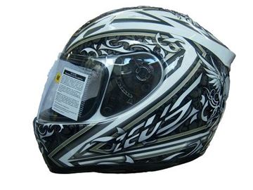 Picture of HELMET 2000A FULLFACE S Z14 WHITE SILVER ZEUS