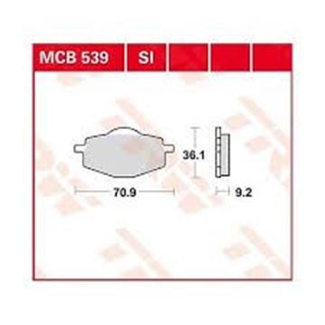 Picture of DISK PAD MCB539SI TRW LUCAS F101