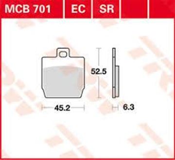 Picture of DISK PAD MCB701SR TRW LUCAS F268