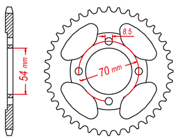 Picture of SPROCKETS REAR 212 40T PBR