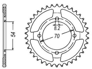 Picture of SPROCKETS REAR ASTREA 40T 263 PBR