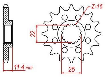 Picture of SPROCKET FRONT 1252 15 PREMIOUM