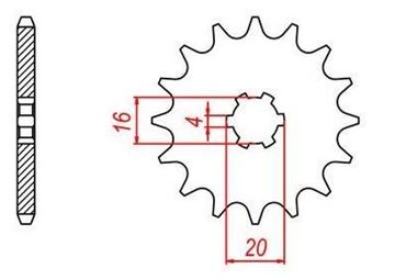 Picture of SPROCKET FRONT 416 14 PBR