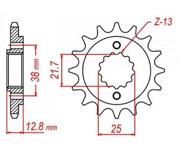 Picture of SPROCKET FRONT 511 14 PBR