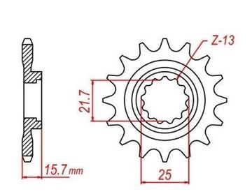 Picture of SPROCKET FRONT 2093M 15 PBR