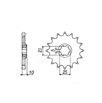 Picture of SPROCKET FRONT 726 15 PBR