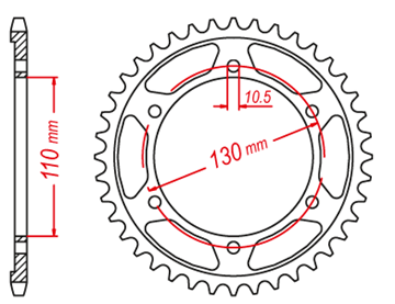 Picture of SPROCKETS REAR 241 43T PBR