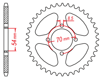 Picture of SPROCKETS REAR 257 36T PBR