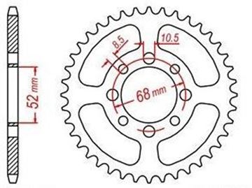 Picture of SPROCKETS REAR 802 44Τ PBR