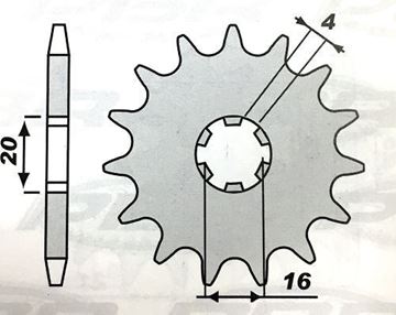 Picture of SPROCKET FRONT 560 15 PBR
