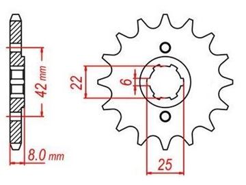 Picture of SPROCKET FRONT 281 16T SHARK