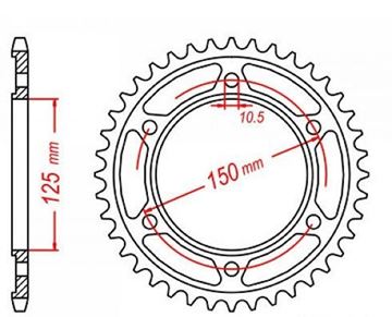 Picture of SPROCKETS REAR 899 50Τ PBR