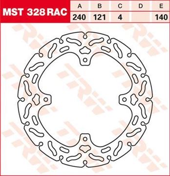 Picture of DISC BRAKE MST328RAC ΜΑΡΓ CR250 CRF 240-121 4H TRW LUCAS