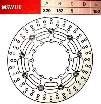 Picture of DISC BRAKE MSW110 310 XT600 OVERSIZE 310-132 6H LUCΑS