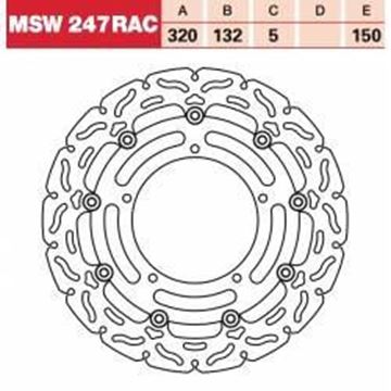 Picture of DISC BRAKE MSW247RAC 320-132 5H TRW LUCAS