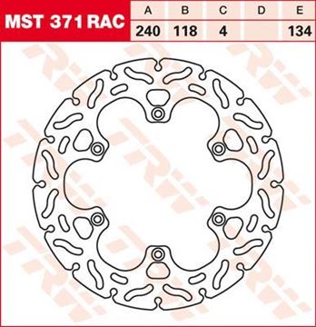 Picture of DISC BRAKE MST371RAC 240-118 6H TRW LUCAS