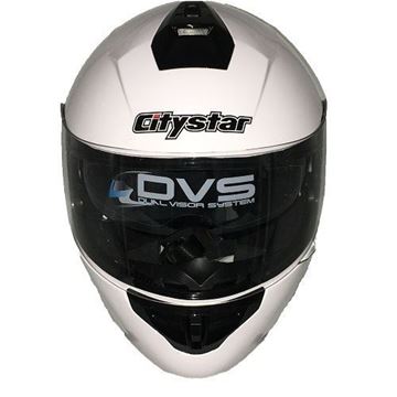 Picture of HELMET FF007 FULFACE S WHITE W/SUN VISOR CITYSTAR