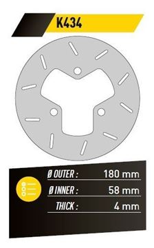 Picture of DISC BRAKE FE.K434 AGILITY 50-125 MXU 300 FRONT 180-58 4 3H FE