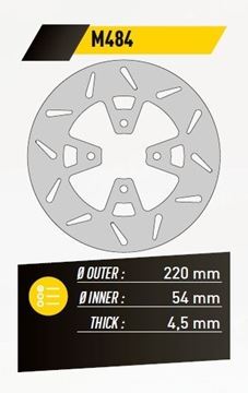 Picture of DISC BRAKE FE.M484 MAJESTY 125-150 96-10 FRONT 220-54 4.5 4H FE