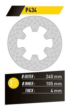 Picture of DISC BRAKE FE.P434 MP3 125-500 FRONT 240-105 4 6H FE