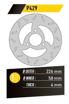 Picture of DISC BRAKE FE.P429 PEOPLE S 50-125 01-11 FRONT 226-58 4 3H FE
