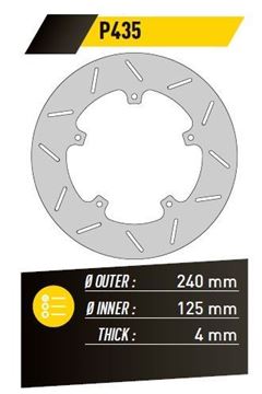 Picture of DISC BRAKE FE.P435 X9 125-250 FRONT REAR 240-125 4 5H FE