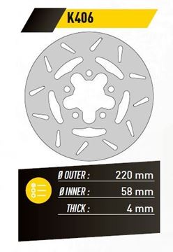 Picture of DISC BRAKE FE.K406 DINK125 GRAND250 DOWN 300 FRONT 220-58 4 5H FE