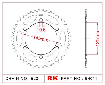 Picture of SPROCKETS REAR B4011 45T JT855 RK