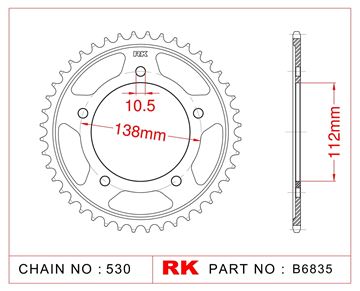 Picture of SPROCKETS REAR B6835 48T JT1871 RK