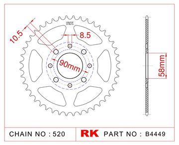 Picture of SPROCKETS REAR B4549 31T JT279 RK
