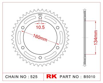 Picture of SPROCKETS REAR B5010 41T JT1307 RK