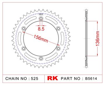 Picture of SPROCKETS REAR B5614 41T JT1791 RK