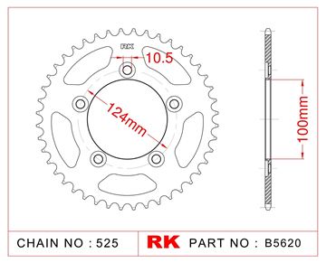 Picture of SPROCKETS REAR B5620 36T JT744 RK