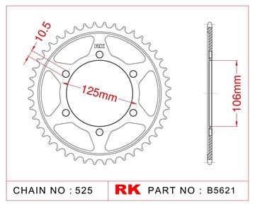 Picture of SPROCKETS REAR B5621 50T JT2014 RK