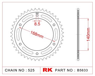 Picture of SPROCKETS REAR B5633 41T JT0006 RK