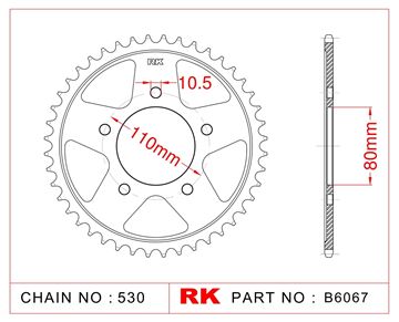 Picture of SPROCKETS REAR B6067 40T JT1334 RK
