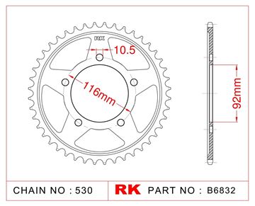 Picture of SPROCKETS REAR B6832 41T JT1493 RK
